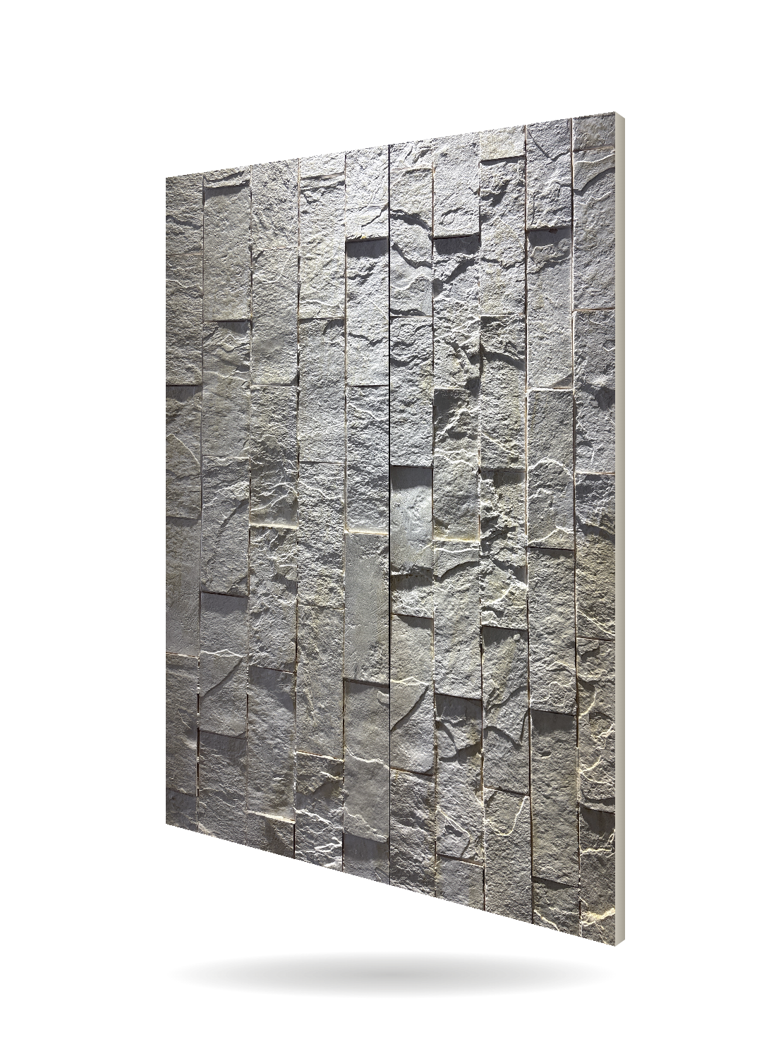 Panneau mural Brick — lame de briques en relief, pierre éclatée