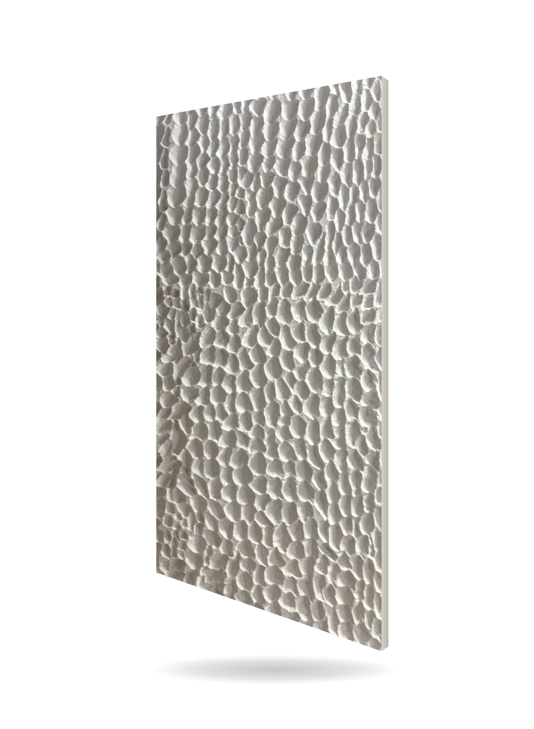 Panneau mural Moon 1 — relief sculpté chiselé, finition blanche