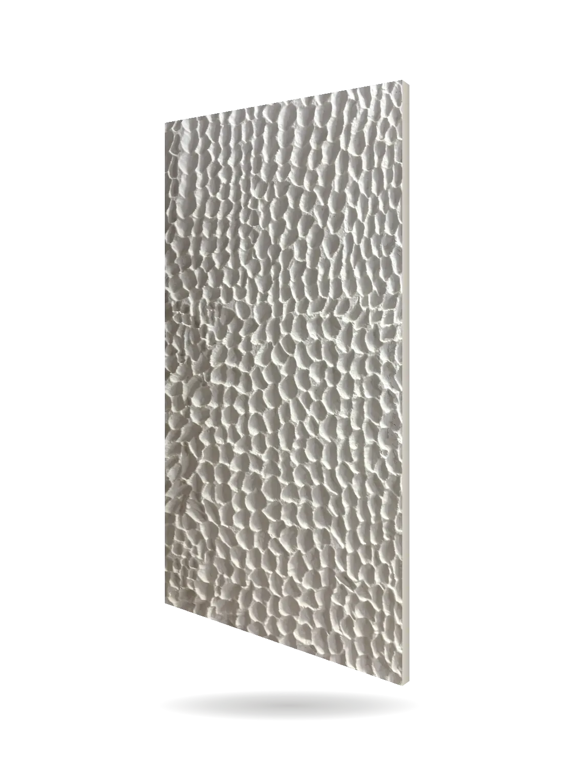 Panneau mural Moon 1 — relief sculpté chiselé, finition blanche